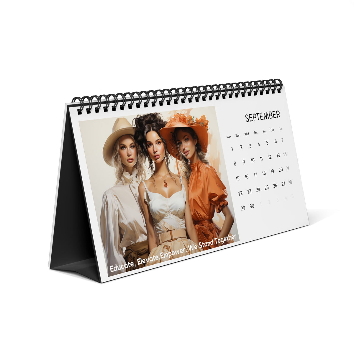 2025 Women of Neptune Desk Calendar - Diverse & Inspirational Multicultural Art for Women