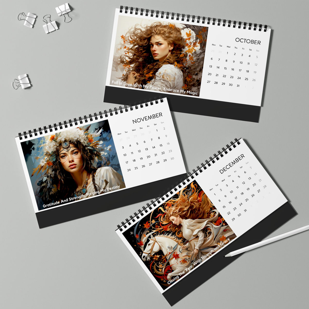 2025 Women of Neptune Desk Calendar - Diverse & Inspirational Multicultural Art for Women